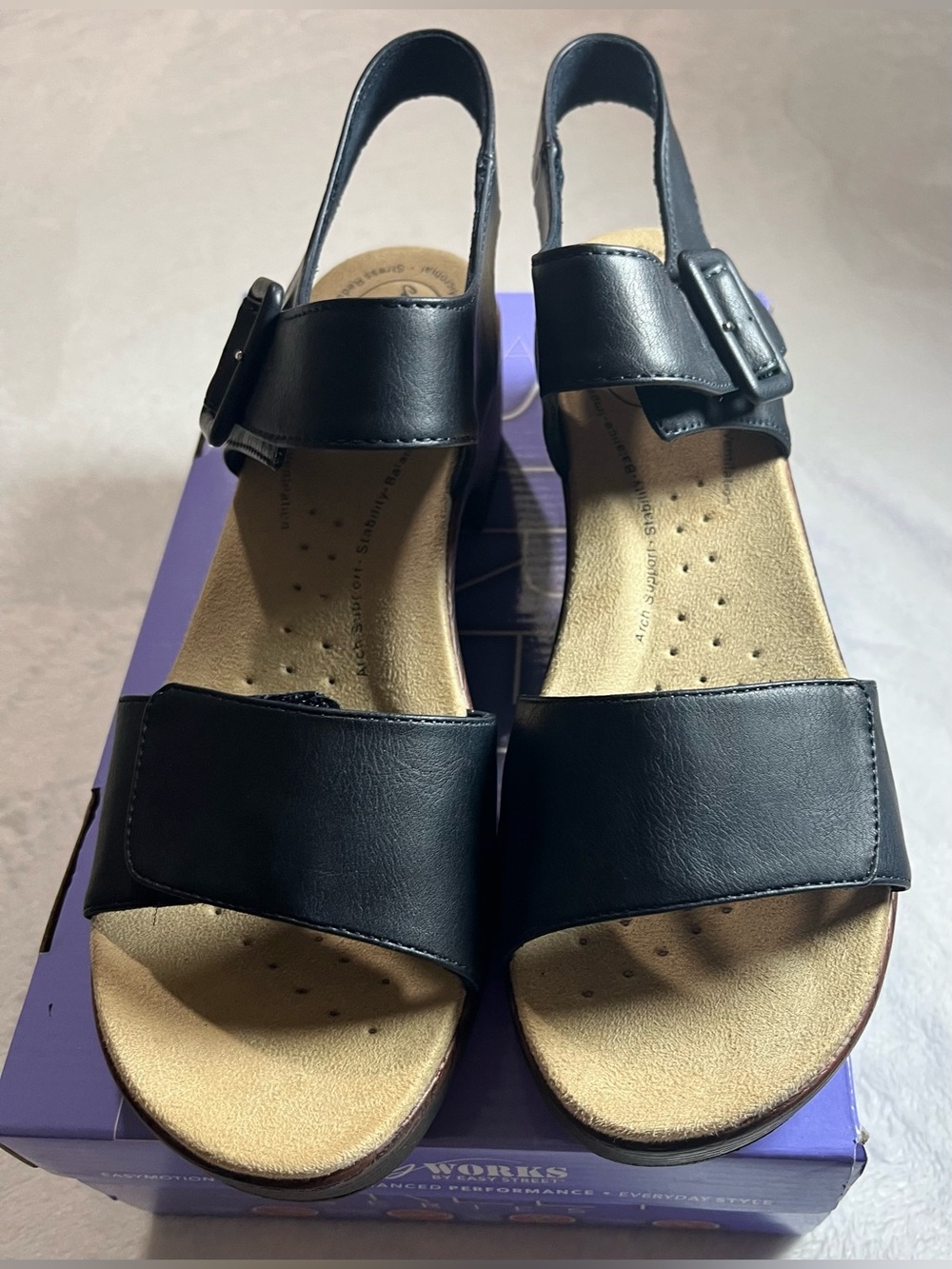 Easy  Street Series Works Women's Marva Color Navy Wise 10 WW